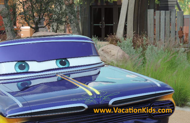 Be sure to stop and say hello to Low & Slow Ramone on the way to your Cars Suite at Disney's Art Of Animation Resort