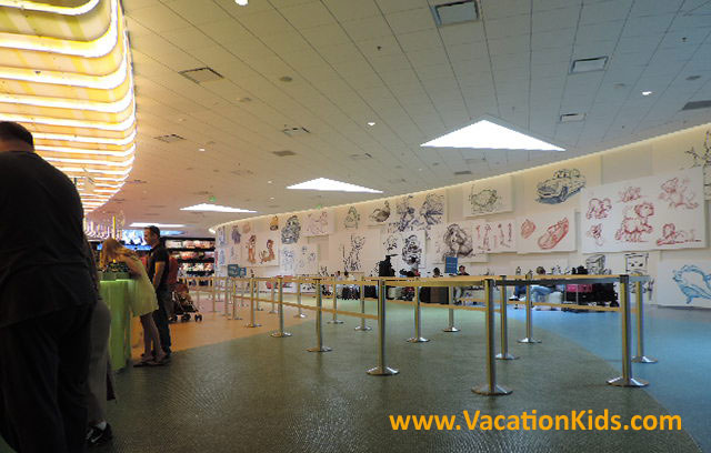 From the moment guests arrive at Disney's Art Of Animation you are surrounded with character sketches of beloved Disney characters