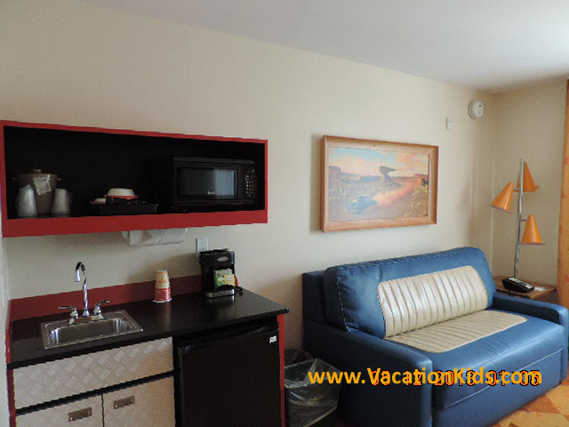 Your little mechanics will feel right at home staying in a Car suite at Disney's Art Of Animation