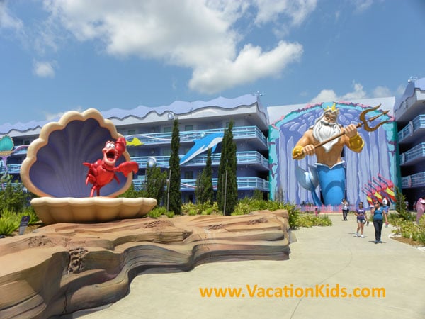 As soon as you and your kids arrive in the Little Mermaid Section of Disney's Art of animation Resort you will instantly become part of Arial's World.
