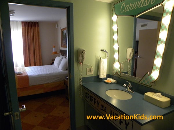 Photo of Master queen bed and bath at Disney's Art of Animation Cars