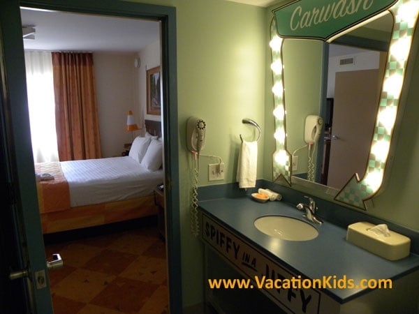 Photo of Master queen bed and bath at Disney's Art of Animation Cars