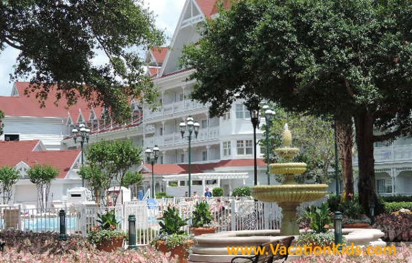 Gentle fountains surround your poolside escape at Disney's Grand Floridian