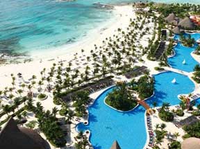 Barcelo Maya Caribe & Beach has over a mile of white sand beach