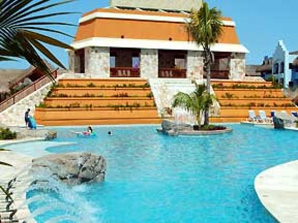 Iberostar Lindo resort features a Mayan Temple with the only wave pool in the Riviera Maya