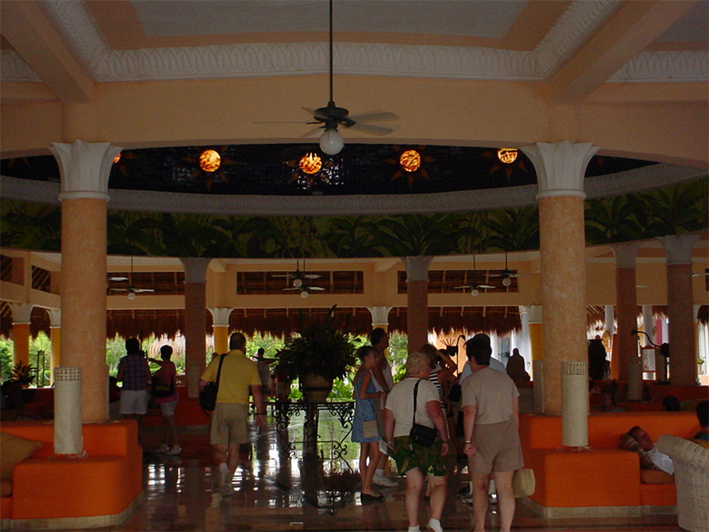 Welcome to the lobby of the Iberostar Paraiso Beach all inclusive resort