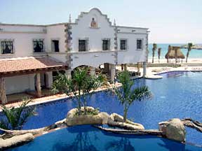 Mexican Architecture and scenic water views at Hotel Marina El Cid