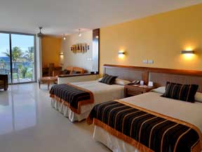 Rpoms at the Grand Sirenis offer families plenty of open space