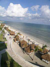 Azul Sensatori beach is lined with beach beds complete with butler service