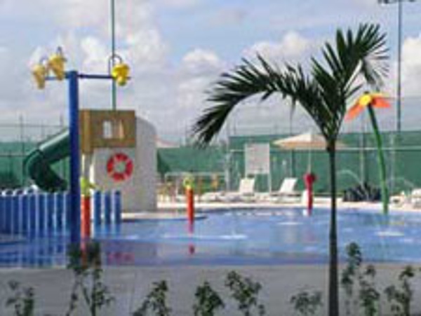 Children's splash park at the Azul Sensatori Hotel