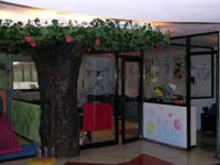 Security check in desk for Parents at the Crown Paradise Hotel Baby club for infants and toddlers ages 18 months to 3 years