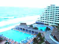 View from rooms at the Crown Paradise Hotel Cancun