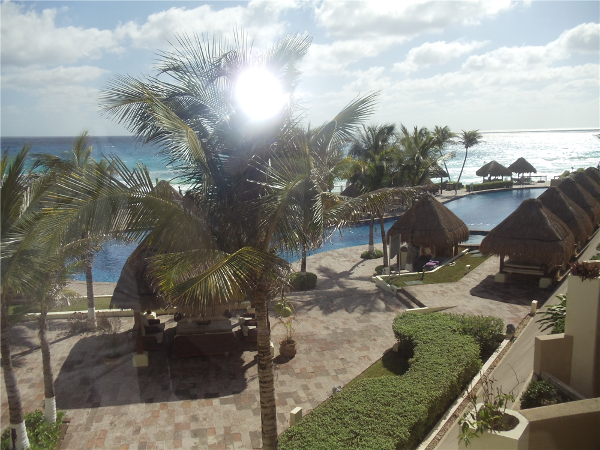 Pool and grounds at the Paradisus Cancun all inclusive family luxury resort