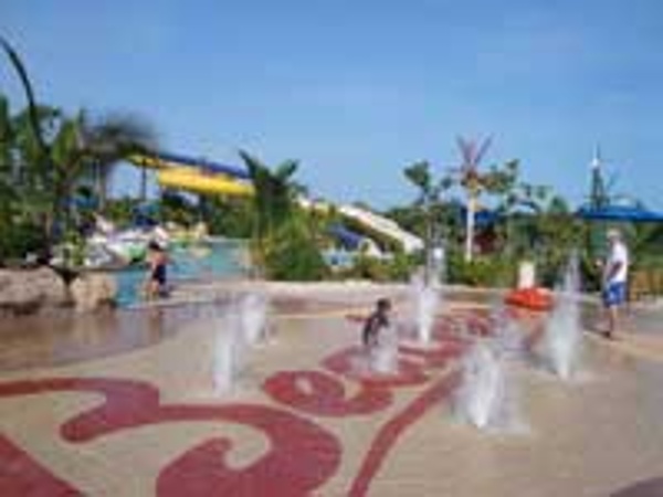 Fun splash zone at the Pirates waterpark at Beaches Turks & Caicos