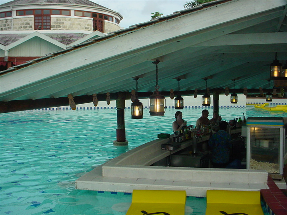 Swim up bar at Beaches Negril