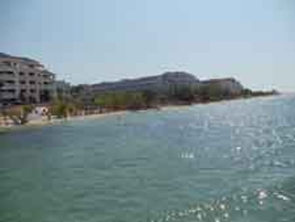 Water view from the dock of Iberostar Rose Hall Beach All Inclusive Family Resort in Jamaica