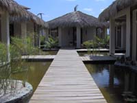 Relaxing water gardens surround the spa treatment rooms at Dreams Punta Cana Resort