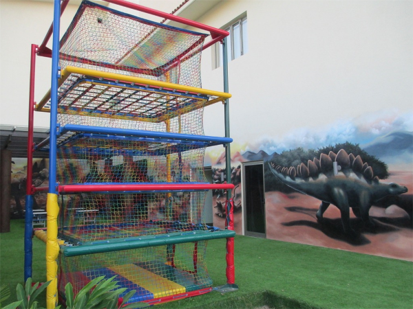 Climbing gym at the Explorer's kids club at Now Amber Puerto Vallarta Resort