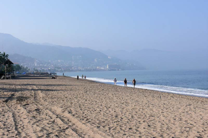 Beach at Now Amber Puerto Vallarta where the Sierra Madres Mountains meet Banderas Bay