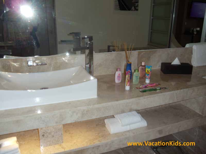 Family concierge kids bath amenities at the Paradisus La Esmeralda Resort