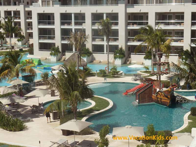 Pool and water park view of the Paradisus La Esmeralda Resort