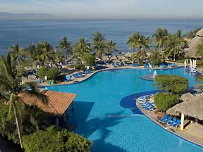 Pool View of the Melia Puerto Vallarta