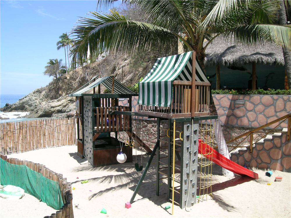 Kids playground on the beach at Dreams Puerto Vallarta