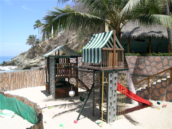 Kids playground on the beach at Dreams Puerto Vallarta