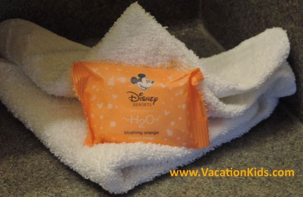 Bath Amenities offered to guests at Disney's Pop Century Resort.