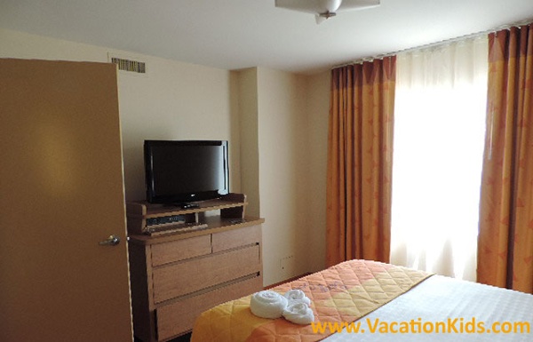 Parents can enjoy a bit of privacy with a master bedroom to themselves at Disney Art Of Animation REsort