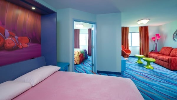 The Finding Nemo Rooms at Disney's Art Of Animation Resort are family suites that will sleep families of 6 plus 1 infant under 3