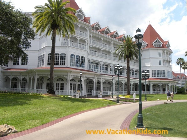 Disney's Grand Floridian offers architecture that echos Victorian style seaside resorts of the 19th century