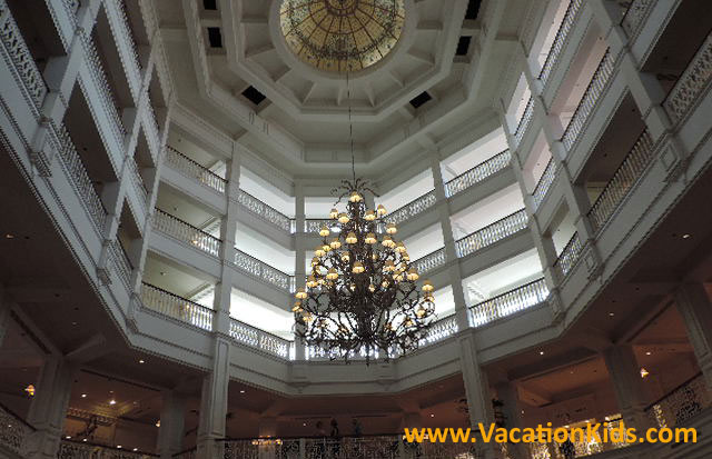 Be sure to look up when you visit the Grand Floridian. Stunning architecture and fine details surround you.
