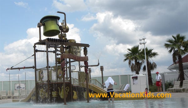 Views of the splash park for kids at Disney's Grand Floridian Resort