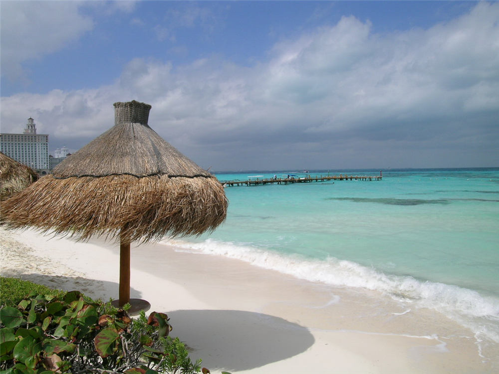 Gorgeous private beach for guests at Dreams Cancun