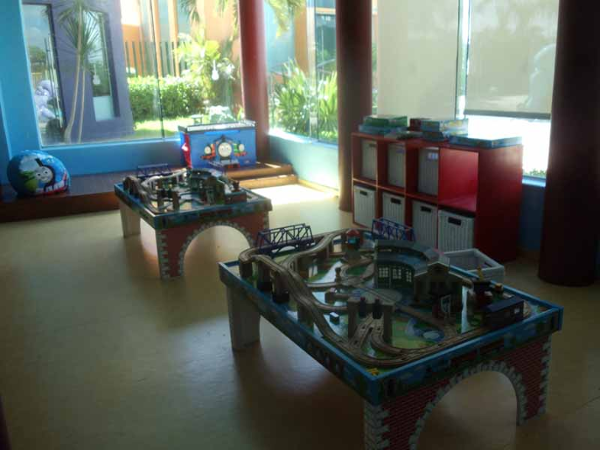 Thomas the Tank play area at Hard Rock Cancun Hotel kids club