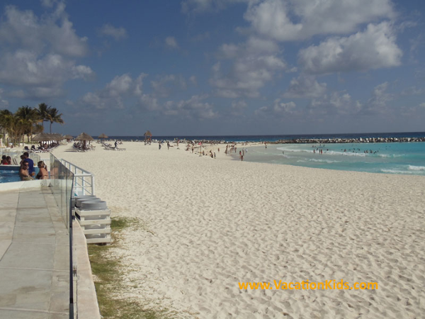 Beautiful white sands and crystal blue seas await your family at the Krystal Hotel Cancun