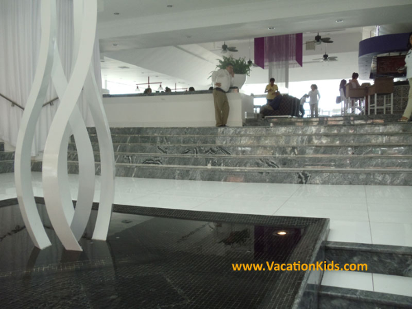 Main lobby greeting guests at the Krystal Hotel Cancun