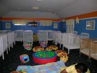 Nap time area at the baby club at Beaches Turks & Caicos