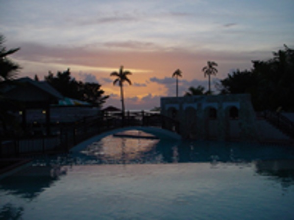 Sunset brings a close to a busy day and the start of fun filled nights at Beaches Negril
