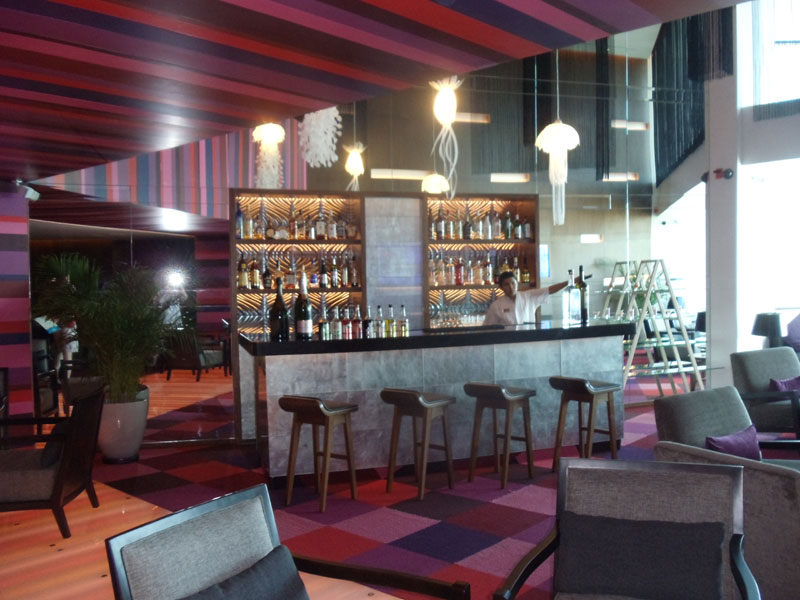 6th floor premier club bar at Sandos Cancun