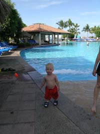 Our Vacationkids staff met Owen at the Pool who kept telling us how much fun he was having at the Melia Puerto Vallarta pool