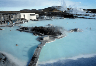 Taking the kids to the Blue Lagoon in Iceland