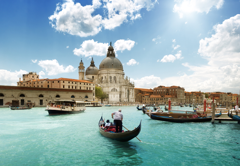 Grand Canal and Basilica Santa Maria della Salute, Venice, Italy and sunny day.jpeg